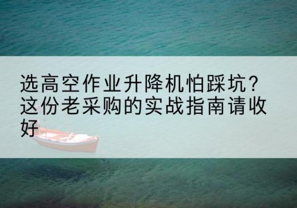 郾城高空作业升降机厂家推荐-选高空作业升降机怕踩坑？这份老采购的实战指南请收好